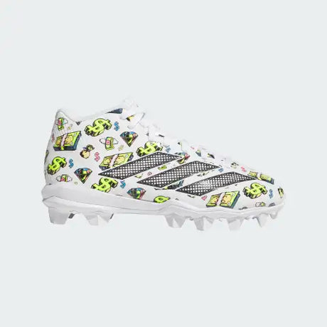 3/1 adidas Youth Adizero Impact.2 Money Molded Rubber Football Cleats