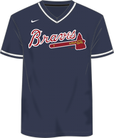 Nike Atlanta Braves Men's Institutional V-Neck Short Sleeve Synthetic Jersey