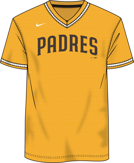 Nike San Diego Padres Men's Institutional V-Neck Short Sleeve Synthetic Jersey