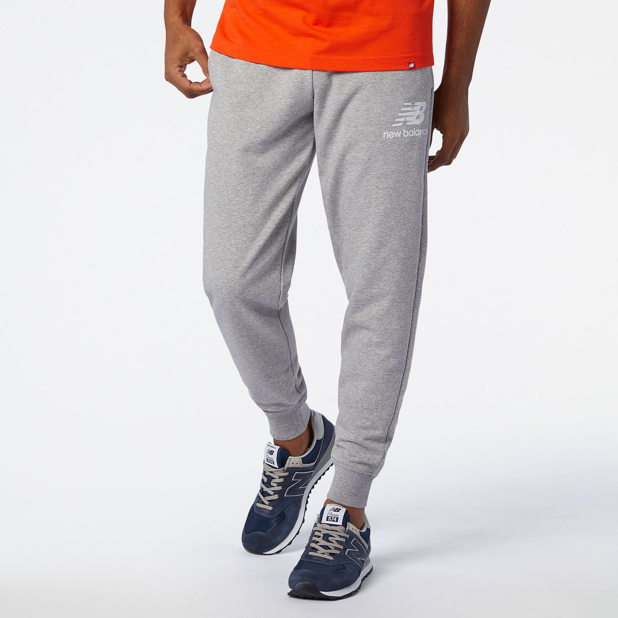 New Balance Men's Essentials Stacked Logo Sweatpants-1
