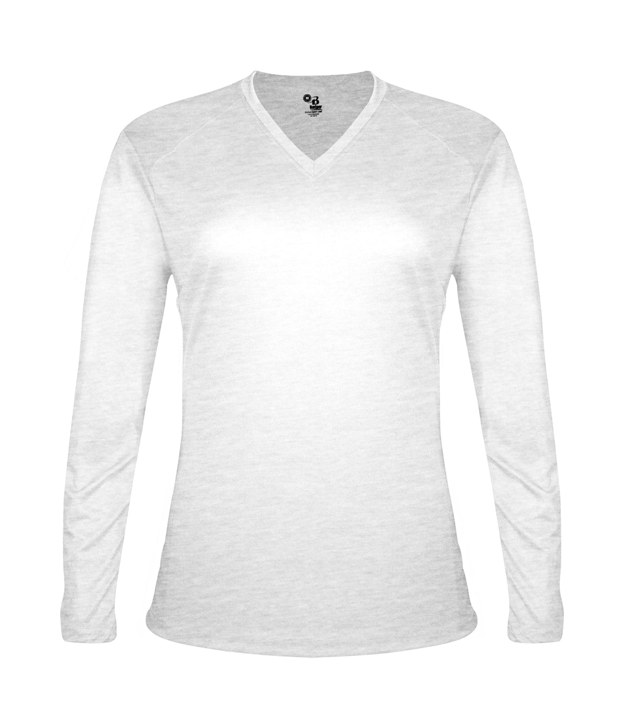 Badger Sport  Women's Tri-blend ' V-neck L/s T
