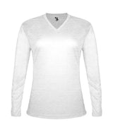 Badger Sport  Women's Tri-blend ' V-neck L/s T