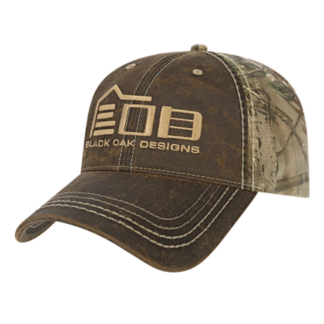 Cap America i2018 Faux Leathered Poly/Cotton Camo Cap-1