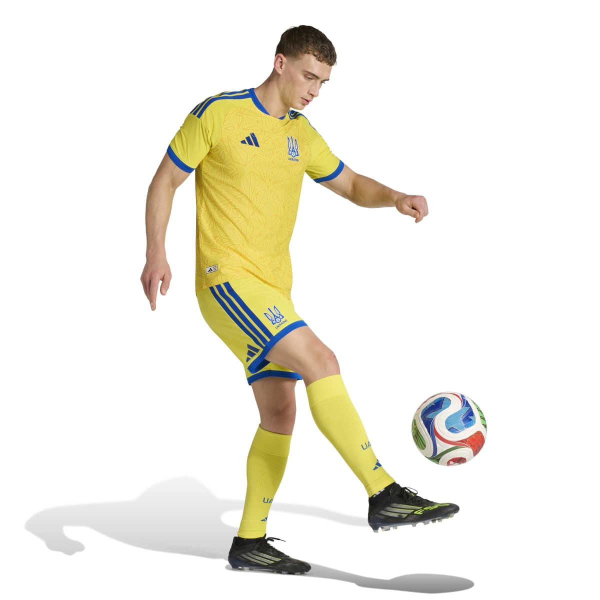 adidas Men's Ukraine 26 Home Authentic Soccer Jersey-3