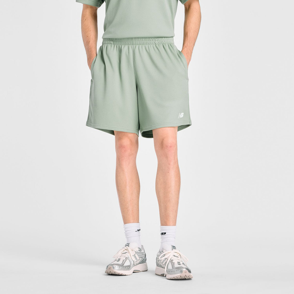 New Balance Men's Textured Check Shorts-1