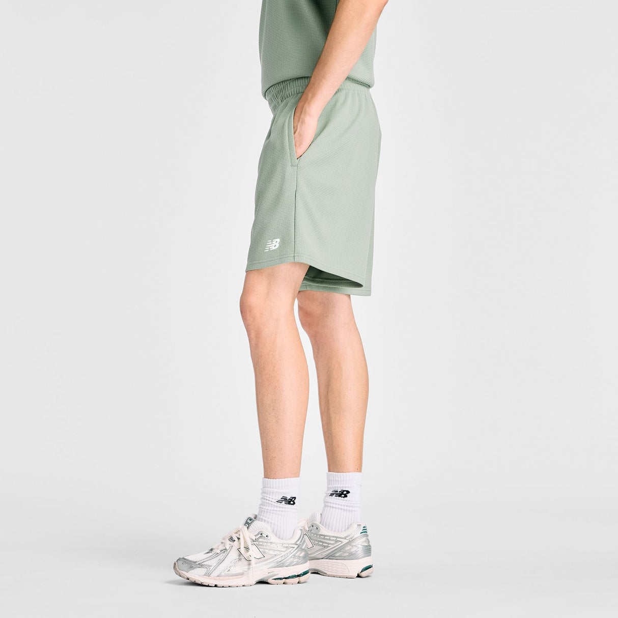 New Balance Men's Textured Check Shorts-2