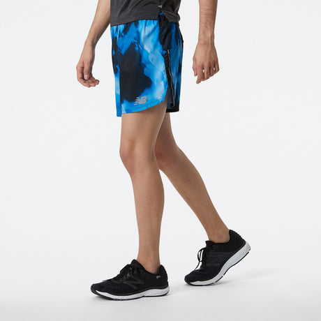 New Balance Men's Printed Impact Run 5 Inch Shorts-2
