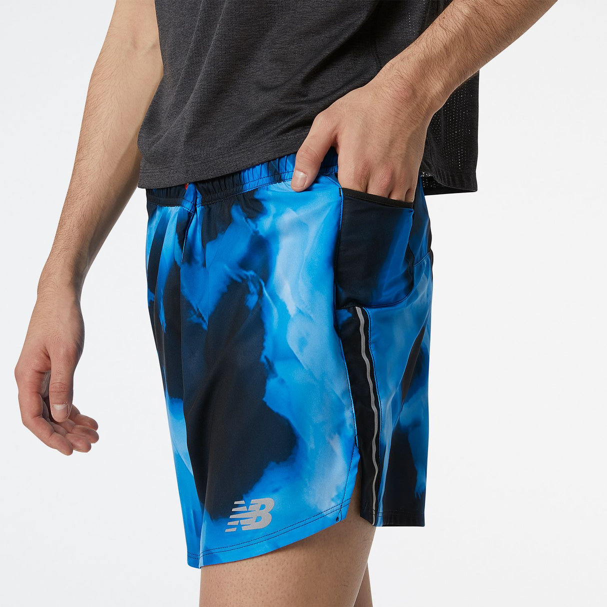 New Balance Men's Printed Impact Run 5 Inch Shorts-4