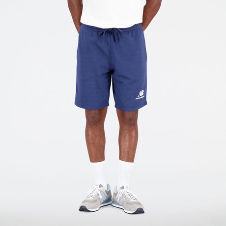 New Balance Men's Essentials Stacked Logo French Terry Shorts-1