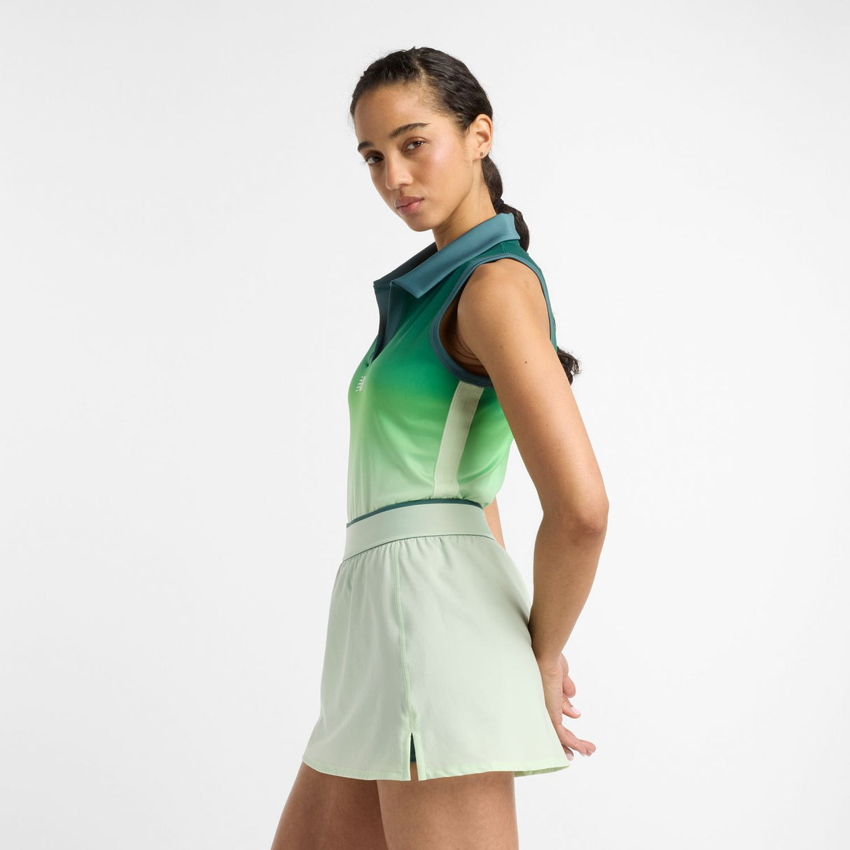 New Balance Women's Printed Collared Tournament Tank-4