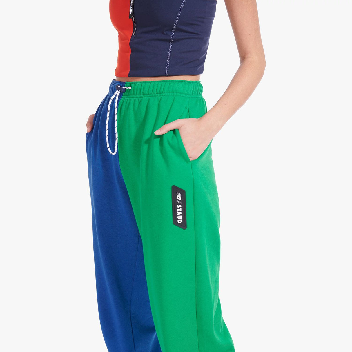 New Balance Women's STAUD Colorblock Sweatpants-5