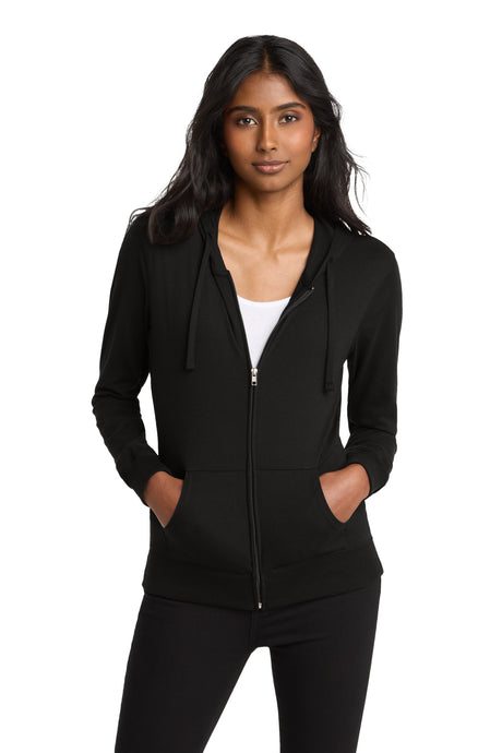 District Women's   Fitted Jersey Full-Zip Hoodie