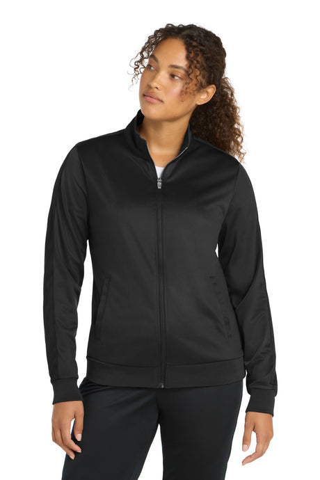 Sport-Tek Women's    Tricot Sleeve Stripe Track Jacket
