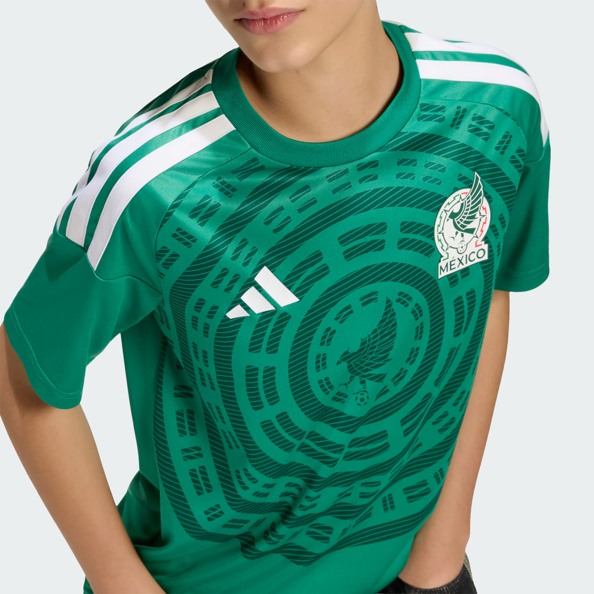 adidas Youth Mexico 26 Home Fan Jersey-4