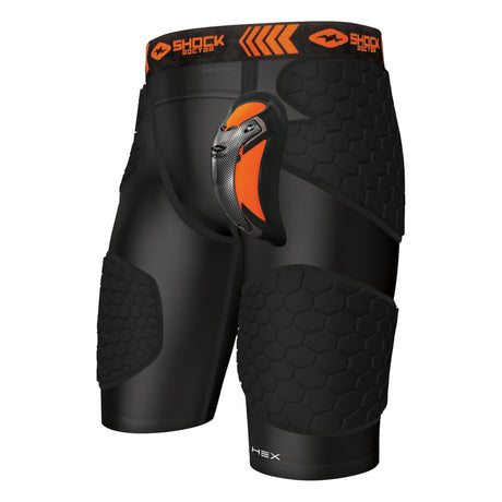 Shock Doctor Men's HEX Compression Fit Impact Short with Ultra Carbon Flex Cup-1