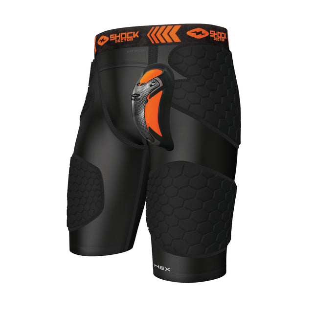 Shock Doctor HEX Compression Fit Impact Short with Ultra Carbon Flex Cup-1