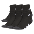 adidas Youth Athletic Cushioned 6-Pack Quarter Sock-1