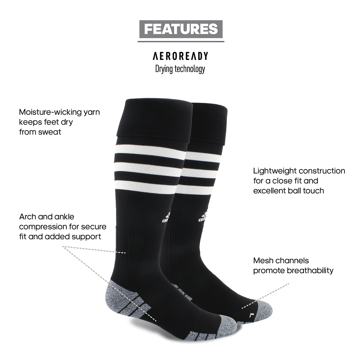 adidas 3-Stripe Hoop Soccer OTC Sock-2
