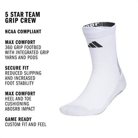 adidas 5 Star Team Grip Crew Sock-2