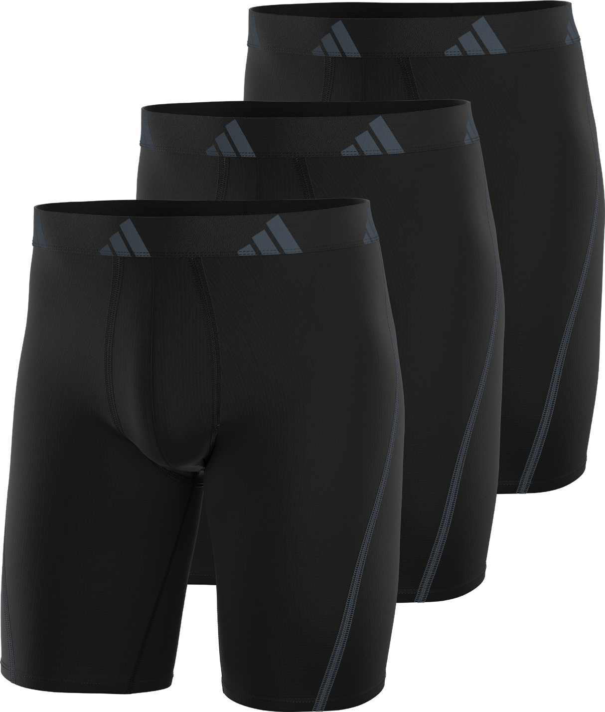 adidas Men's All Day Mesh 3-Pack Long Boxer Brief-1
