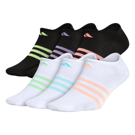 adidas Girl's Superlite 6-Pack No Show Sock-1