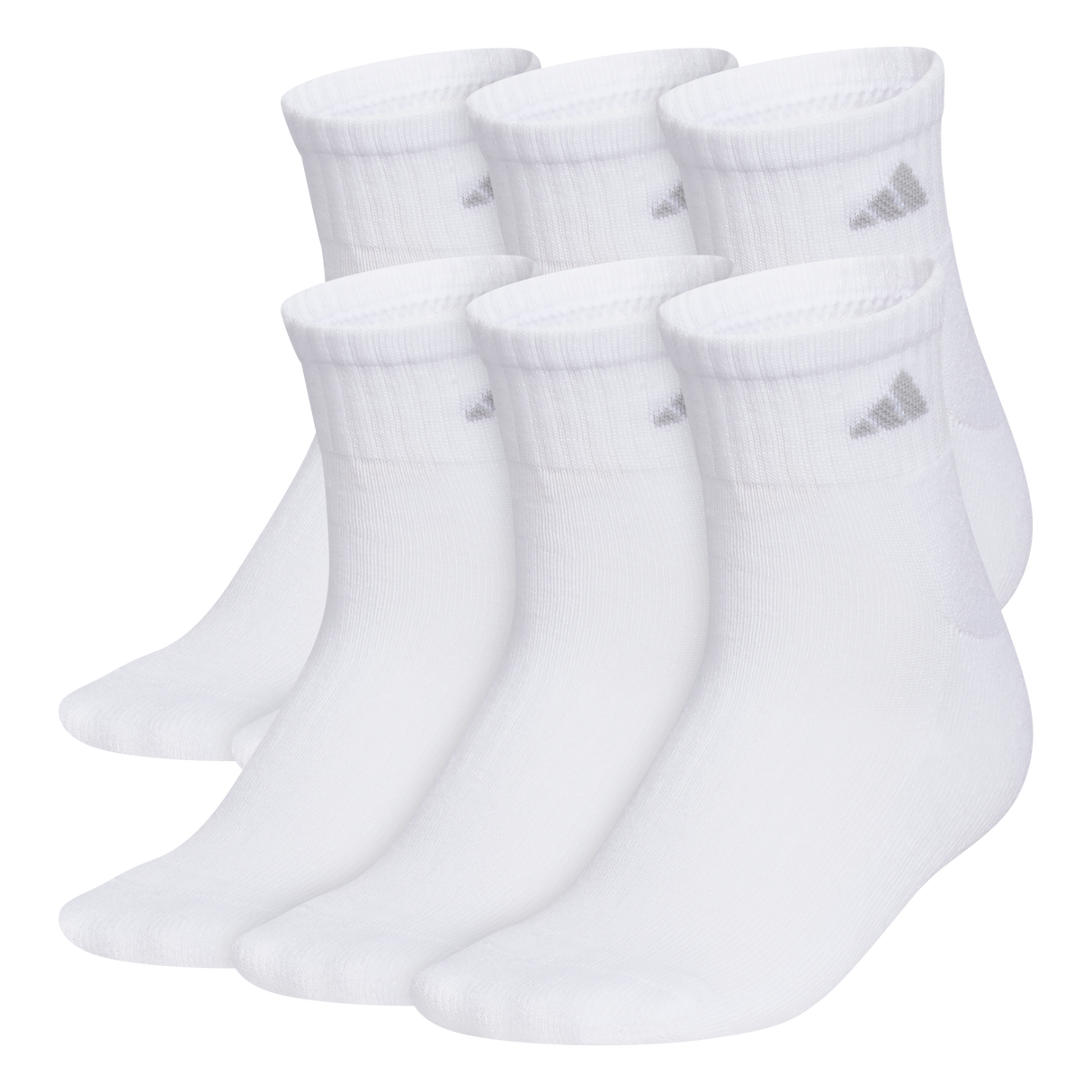 adidas Women's Classic Cushioned 6-Pack Quarter Sock-1