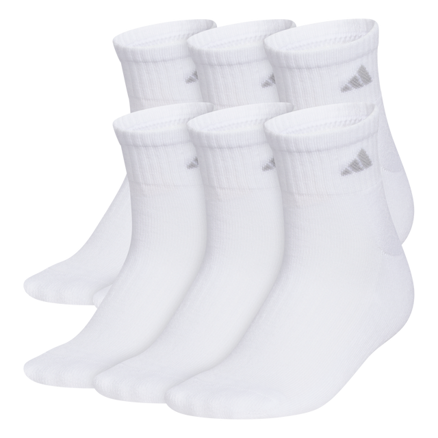 adidas Women's Classic Cushioned 6-Pack Quarter Sock-1