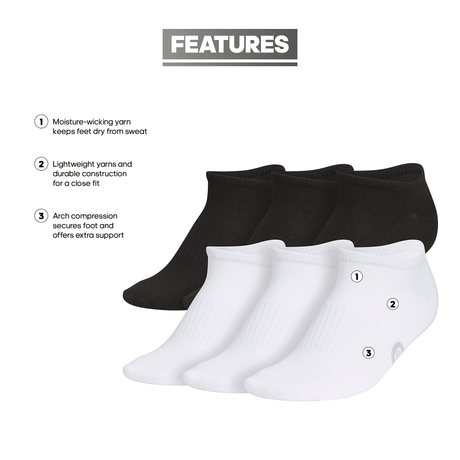 adidas Women's Superlite Classic 6-Pack No Show Sock-2