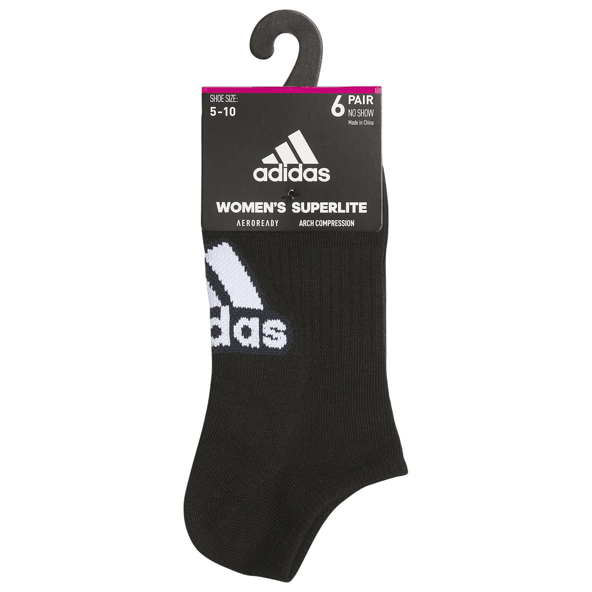 adidas Women's Superlite Classic 6-Pack No Show Sock-8