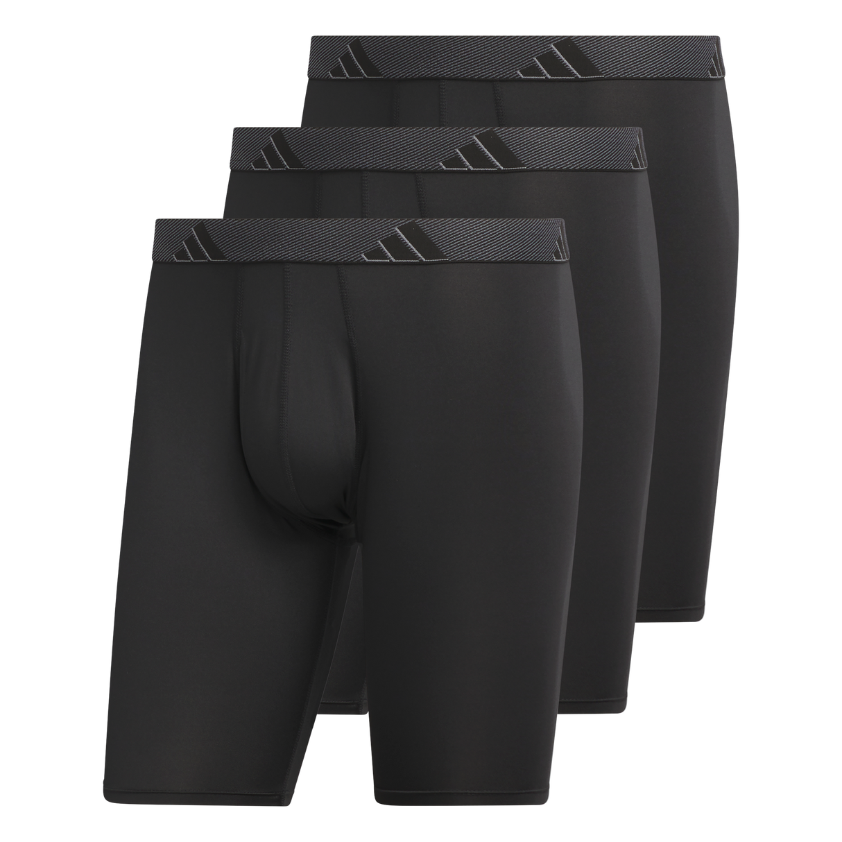 adidas Men's Microfiber 3-Pack Long Boxer Brief-1