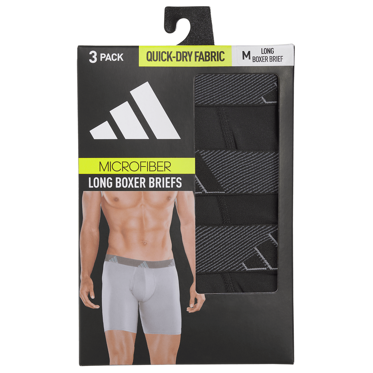 adidas Men's Microfiber 3-Pack Long Boxer Brief-8