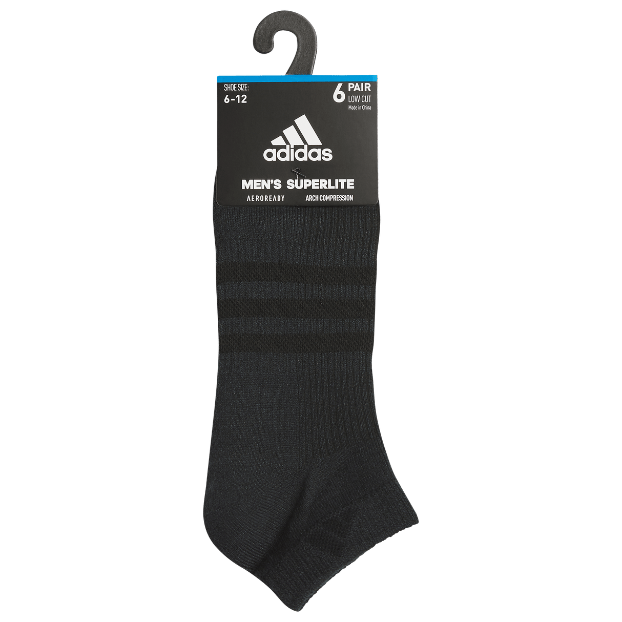 adidas Men's Superlite 3.0 6-Pack Low Cut Sock-6