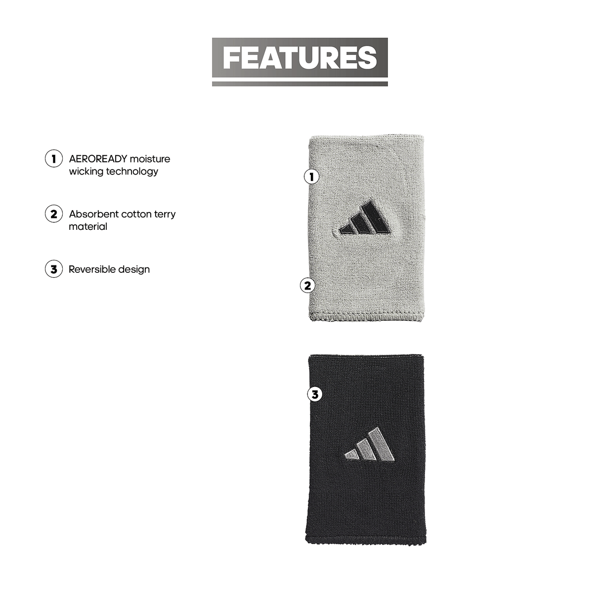 adidas Interval Large Reversible 2.0 Wristband-2