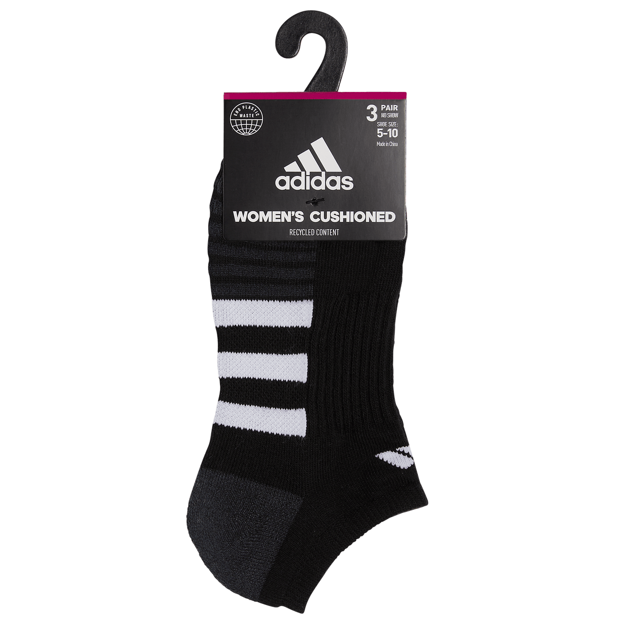 adidas Women's Cushioned 3.0 3-Pack No Show Sock-9