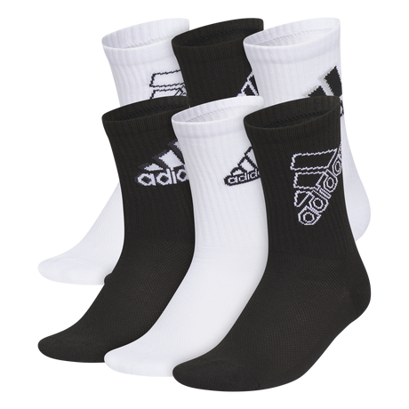 adidas Youth Cushioned Mixed 2.0 6-Pack Crew Sock-1