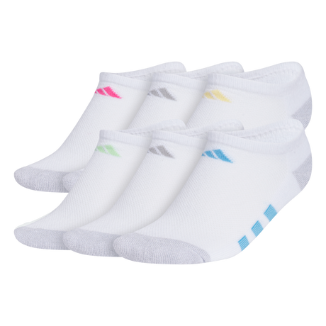 adidas Girl's Athletic Cushioned 6-Pack No Show Sock-1