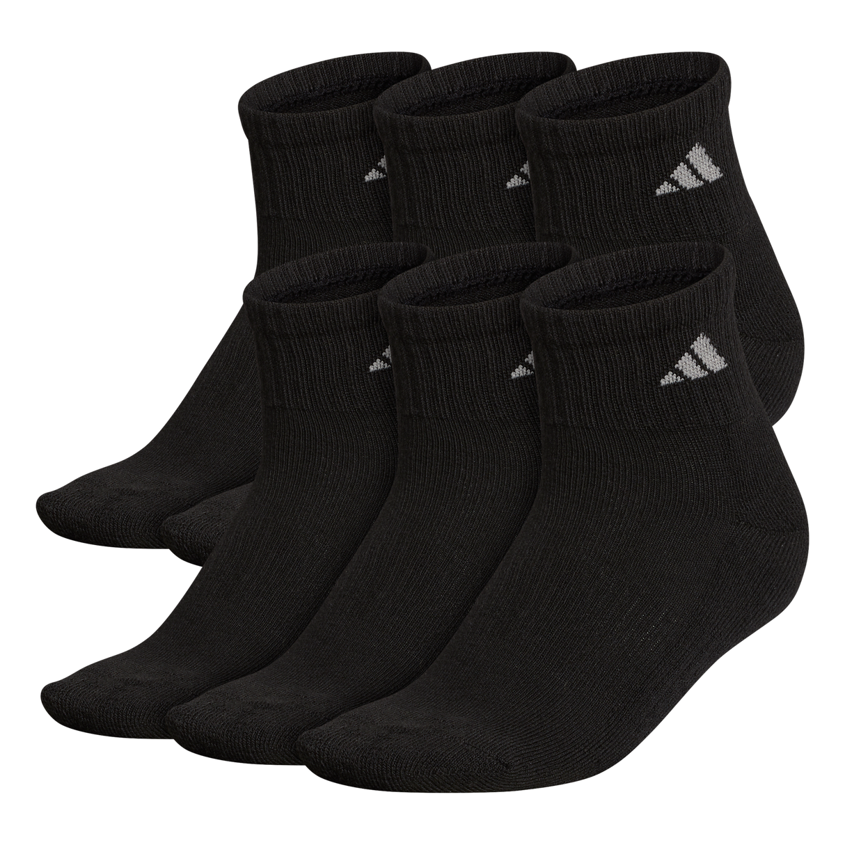 adidas Women's Athletic Cushioned 6-Pack Quarter Sock-1