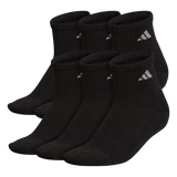 adidas Women's Athletic Cushioned 6-Pack Quarter Sock-1
