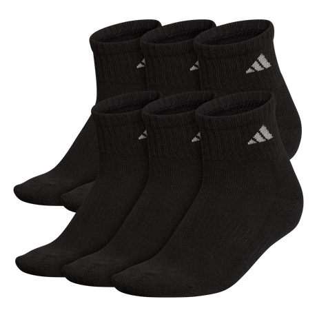 adidas Women's Athletic Cushioned 6-Pack Quarter Sock-1