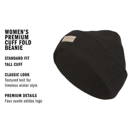 adidas Women's Premium Cuff Fold Beanie-2