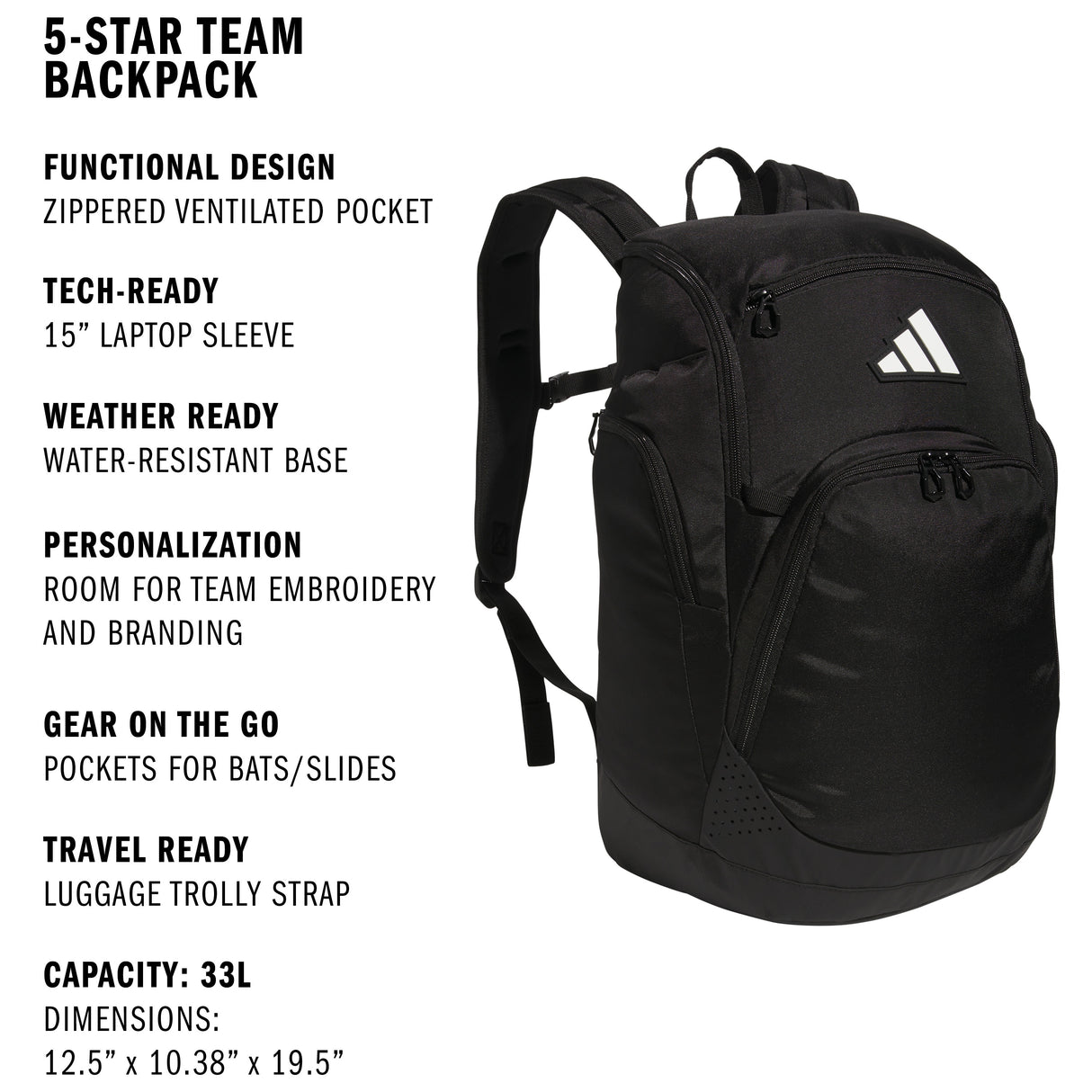 adidas 5-Star Team 2 Backpack-2