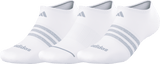 adidas Women's Cushioned 3-Stripe 4.0 3-Pack No Show Sock-1