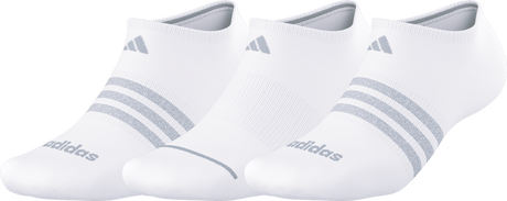 adidas Women's Cushioned 3-Stripe 4.0 3-Pack No Show Sock-1