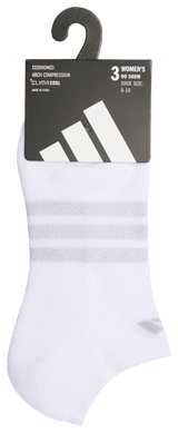 adidas Women's Cushioned 3-Stripe 4.0 3-Pack No Show Sock-6