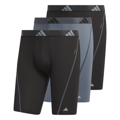 adidas Men's Performance Mesh 3-Pack Long Boxer Brief-1