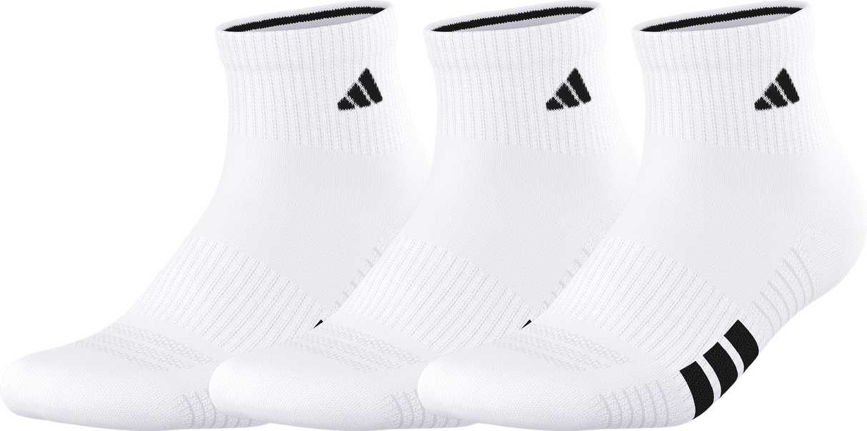 adidas Men's Cushioned 4.0 3-Pack Quarter Sock-1