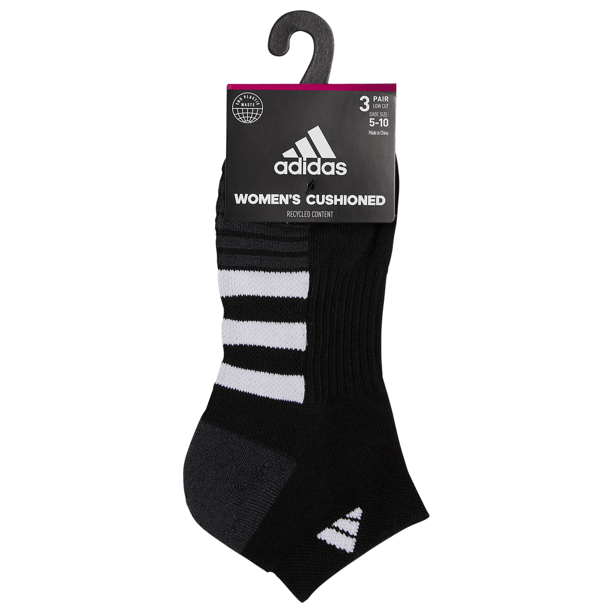 adidas Women's Cushioned 3.0 3-Pack Low Cut Sock-9
