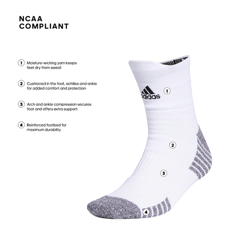 adidas 5-Star Team Cushioned High Quarter Sock-2