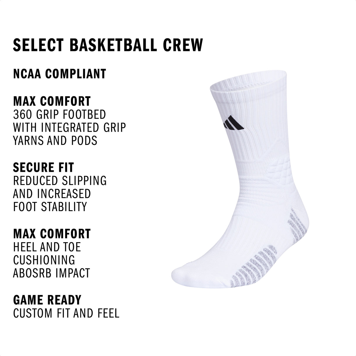 adidas Select Basketball Crew Sock-2