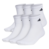 adidas Men's Athletic Cushioned 6-Pack Quarter Sock-1